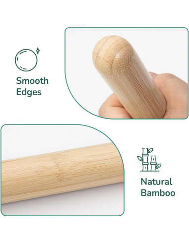 Bastón de Masaje de Bambú Goodtar 38.1 cm - Relajación Muscular