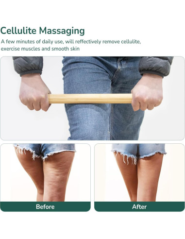 Bastón de Masaje de Bambú Goodtar 38.1 cm - Relajación Muscular