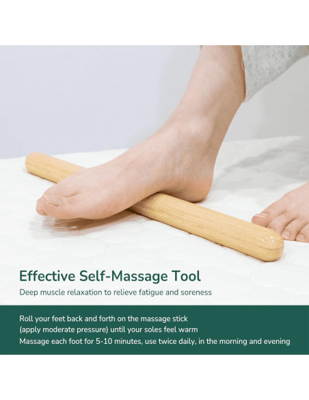 Bastón de Masaje de Bambú Goodtar 38.1 cm - Relajación Muscular