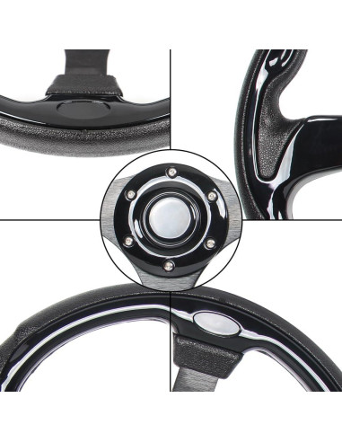 Volante de Carro de Golf YEHICY Universal 31.75 cm Negro