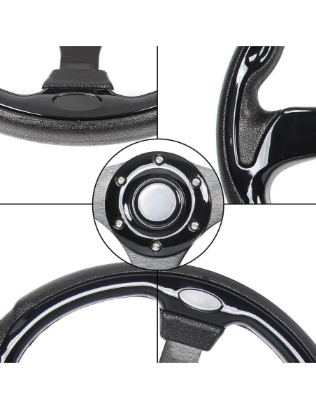 Volante de Carro de Golf YEHICY Universal 31.75 cm Negro