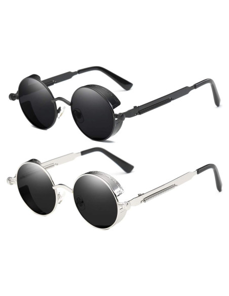 Gafas de Sol Redondas UV400 Metal Retro Dollger