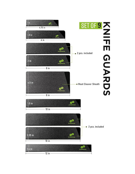 Conjunto de Protectores de Cuchillos 9 Piezas EVERPRIDE