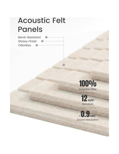 Tablero de Corcho Fieltro Grande Fluxynara 121.92x91.44cm 12 Piezas