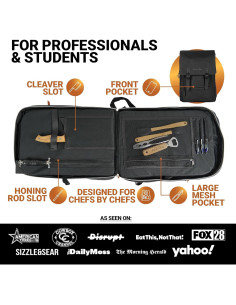 Bolsa de Cuchillos Chef Sac Vintage - 30+ Bolsillos, Negro 2