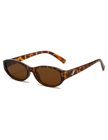 Gafas de sol ovaladas BRMHDY para mujeres, UV400, retro
