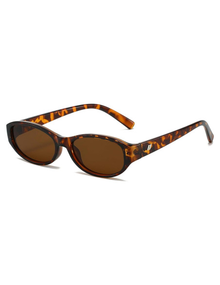 Gafas de sol ovaladas BRMHDY para mujeres, UV400, retro