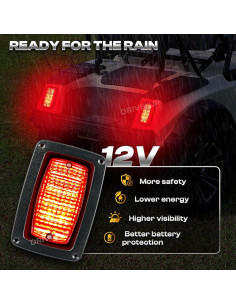 Kit de luces traseras LED Drive-up para Club Car DS 1982-Up 2