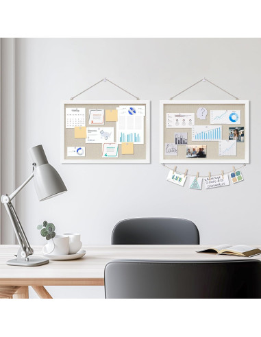 Tablero de corcho DAHAPYBOO 30x43 cm blanco para oficina
