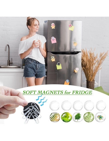 Imanes de Manualidades BEDARTIST 96pcs Vidrio 2.54cm Redondos