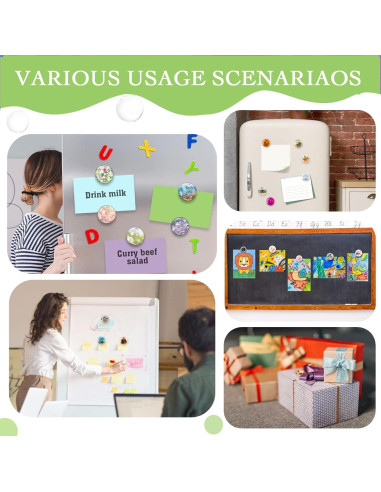 Imanes de Manualidades BEDARTIST 96pcs Vidrio 2.54cm Redondos