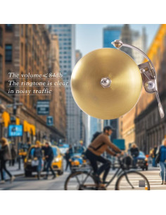 Campana de Bicicleta SUNNANDAEG Dorada 5.7cm Sonido Claro 2