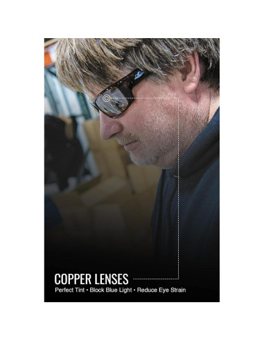 Gafas de Seguridad Bullhead BH9711 Lentes Dobles Cobre UV