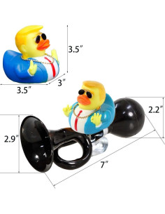 Timbre de bicicleta Lanxitown clásico con pato de goma negro 2