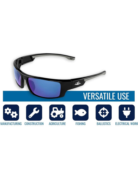 Gafas de Seguridad Bullhead BH95129PFT Espejo Azul Polarizado