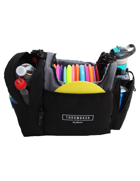 Bolsa de Frisbee Disc Golf Throwback Sports con Nevera 12 Discos