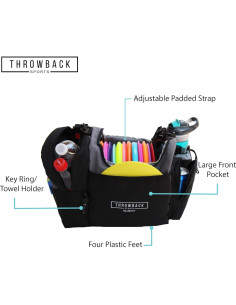 Bolsa de Frisbee Disc Golf Throwback Sports con Nevera 12 Discos 2