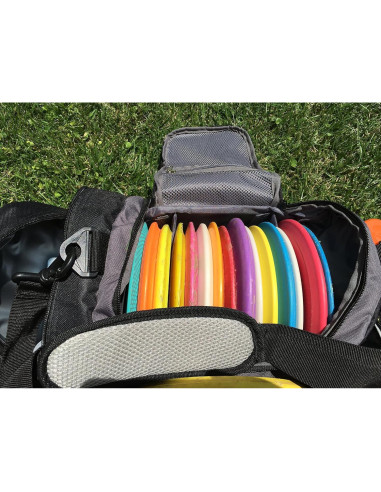 Bolsa de Frisbee Disc Golf Throwback Sports con Nevera 12 Discos