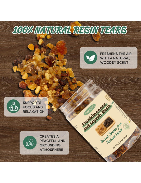 Conjunto de Incienso y Mirra Yakucho 150 g - Resina Natural