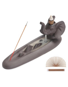 Soporte de Incienso Cerámica Elefante Romehaha 20.32x8.64cm