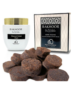 Incienso Mamoul Oud Patchouli 80g - Resina Prensada para Quemador