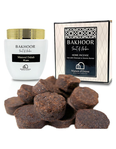 Incienso Mamoul Oud Patchouli 80g - Resina Prensada para Quemador