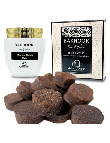 Incienso Mamoul Oud Patchouli 80g - Resina Prensada para Quemador