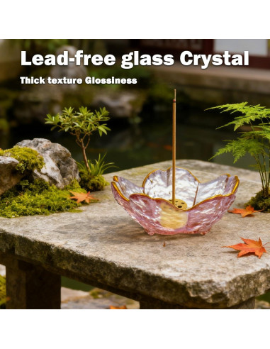 Soporte de Incienso JYMBER de Vidrio Flor de Cerezo 9 Agujeros