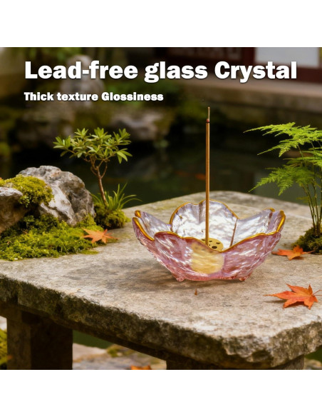 Soporte de Incienso JYMBER de Vidrio Flor de Cerezo 9 Agujeros