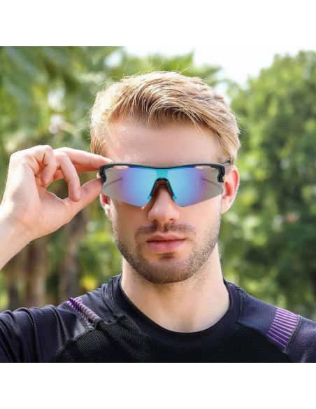 Gafas de sol deportivas WoodCloris UV400 para hombres y mujeres