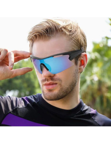 Gafas de sol deportivas WoodCloris UV400 para hombres y mujeres