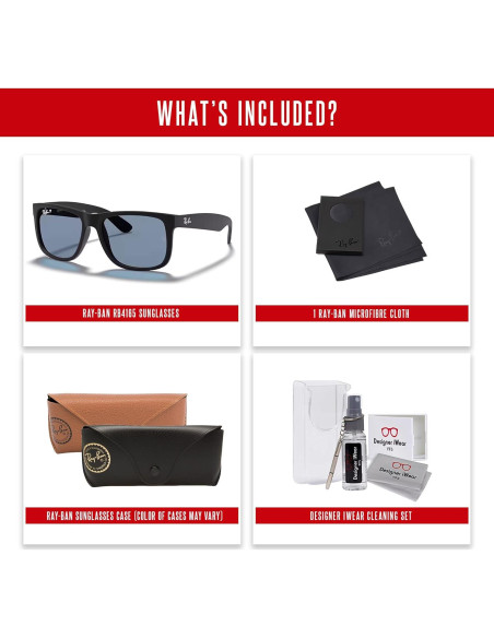 Gafas de sol Ray-Ban RB4165 Justin con kit de limpieza