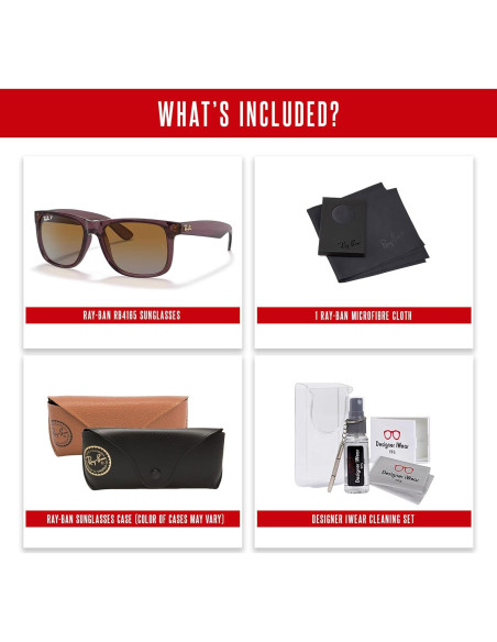 Gafas de sol Ray-Ban RB4165 Justin unisex + Kit de limpieza