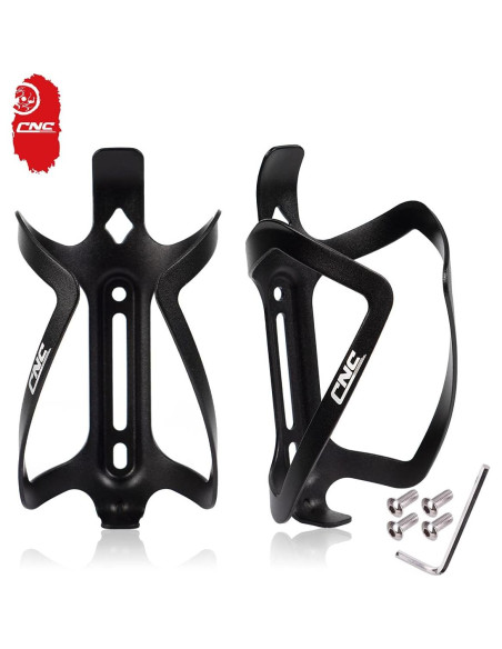Soporte para Botella de Agua de Bicicleta CNC - Paquete de 2 - Negro