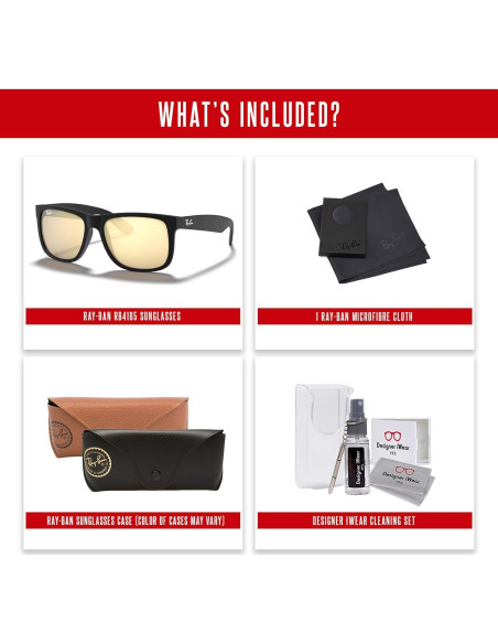 Gafas de sol Ray-Ban RB4165 Justin unisex + Kit de cuidado