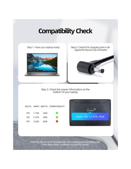 Cargador Adaptador CA 45W Dexpt para Asus Zenbook y Vivobook