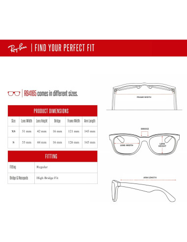 Gafas de sol Ray-Ban RB4165 Justin unisex + Kit de cuidado