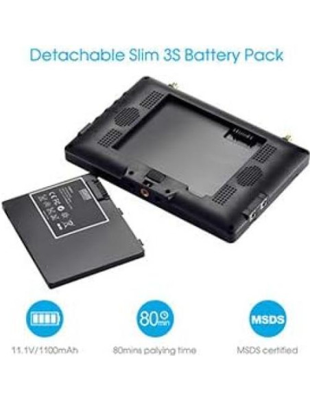 Monitor FPV Flysight Black Pearl RC801 7" HD 1024x600 con DVR