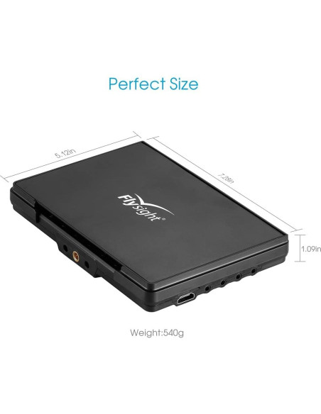 Monitor FPV Flysight Black Pearl RC801 7" HD 1024x600 con DVR