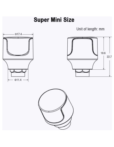 2 Antenas Lollipop 4 Foxeer 5.8GHz RHCP 2.5dBi para Drones