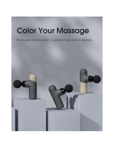 Pistola de Masaje Morelax M893 Portátil 6 Cabezas 4 Velocidades