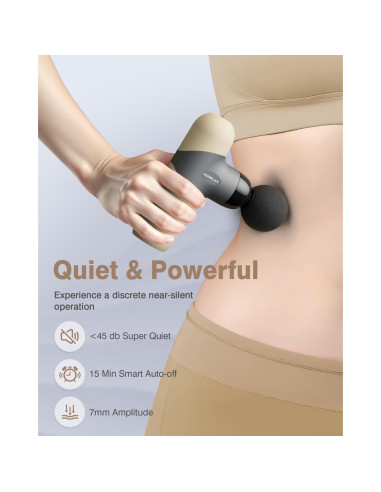 Pistola de Masaje Morelax M893 Portátil 6 Cabezas 4 Velocidades