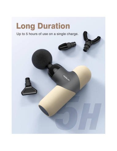 Pistola de Masaje Morelax M893 Portátil 6 Cabezas 4 Velocidades