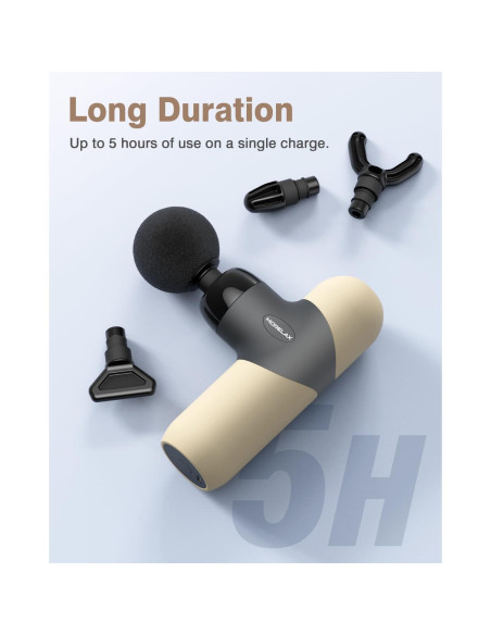 Pistola de Masaje Morelax M893 Portátil 6 Cabezas 4 Velocidades