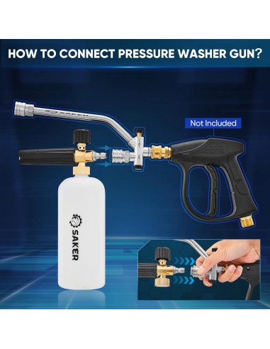 Cañón de Espuma Saker con 5 Boquillas para Lavadora de Presión
