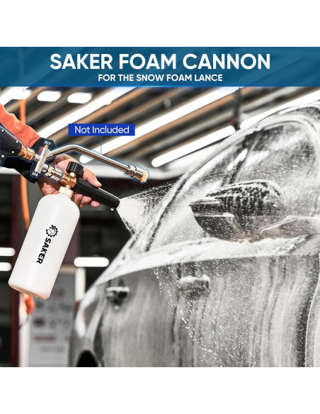 Cañón de Espuma Saker con 5 Boquillas para Lavadora de Presión