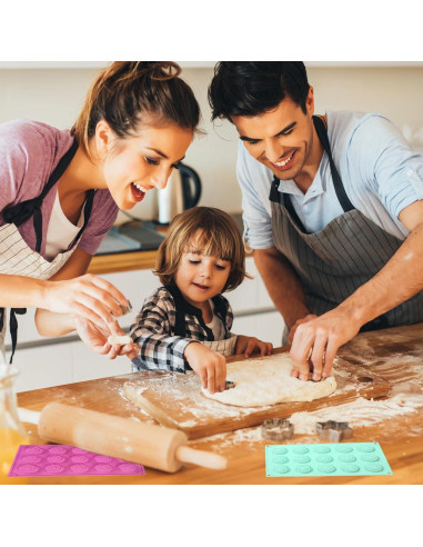 Moldes de Silicona Rosa 2 Pcs 15 Cavidades para Pasteles