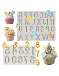 26 Moldes de Silicona Letras y Números 3D Xcake Lcook