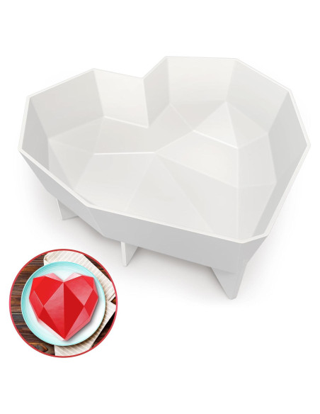 Molde de Silicona Corazón HYQO 18.5x16.5cm Antiadherente