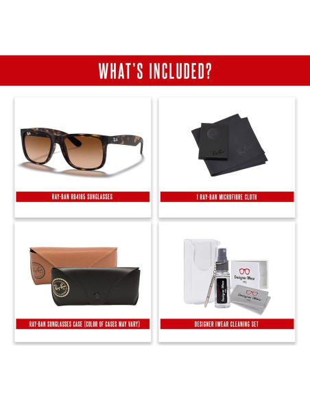 Gafas de sol Ray-Ban RB4165 Justin Unisex + Kit de Cuidado